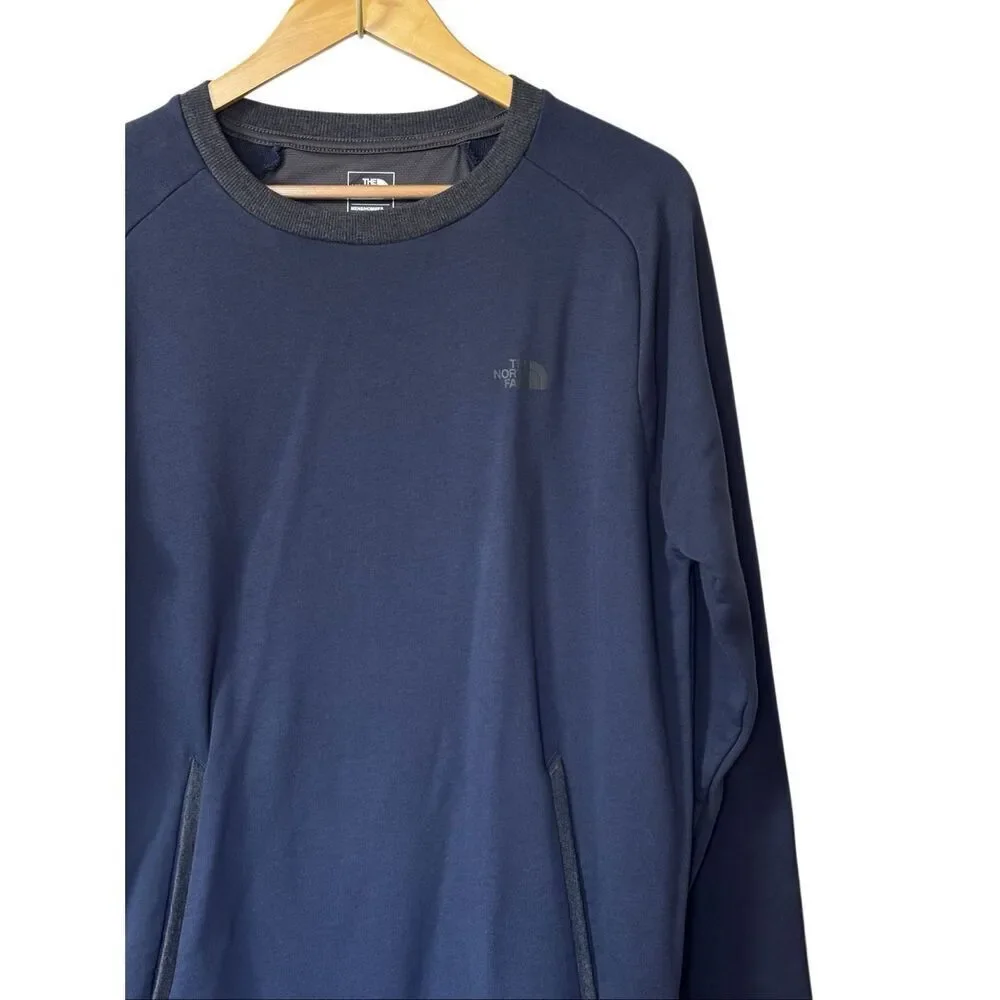 The North Face Crewneck Wicker FlashDry Long Sleeve blue Sweatshirt M